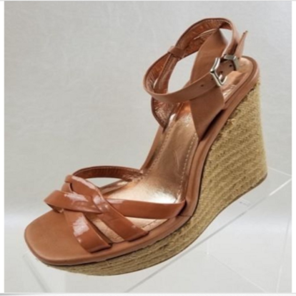 BCBGeneration Frankee Tan Wedge Espadrille 9B